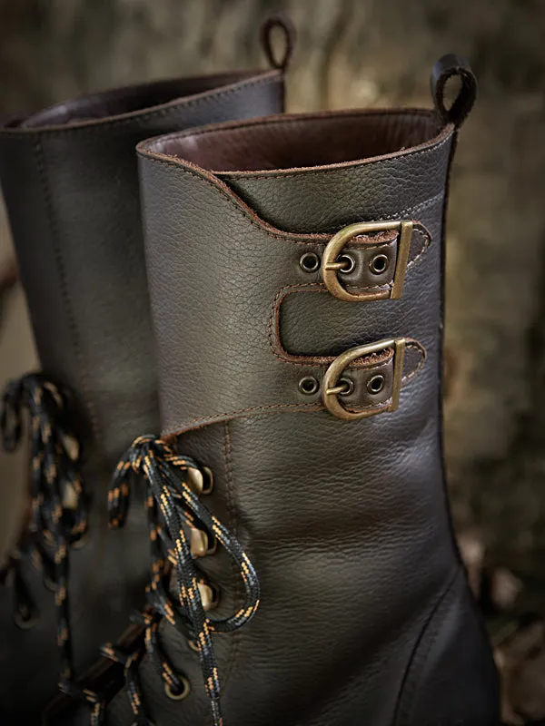 11 " Laced Country Boot - Greased brown Leather - Men’s - Osprey