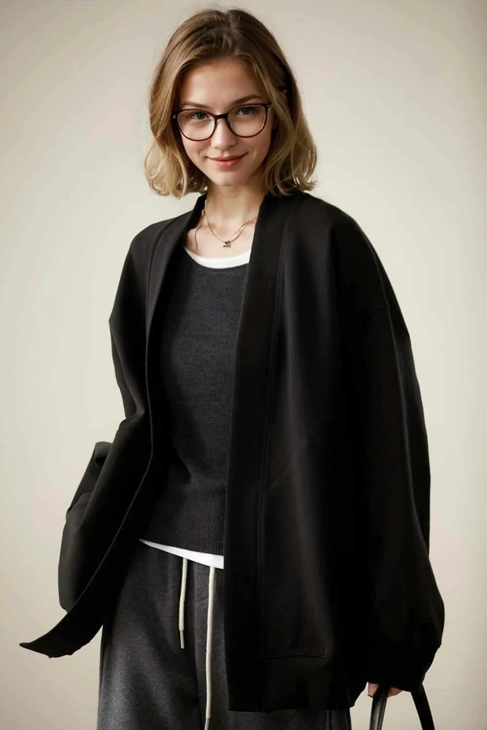 2025 Spring Streetwear Oversized Loose Lightweight Open Front Cardigan Sweaters for Women no Zip Up Casual Hoodies Sweatshirt