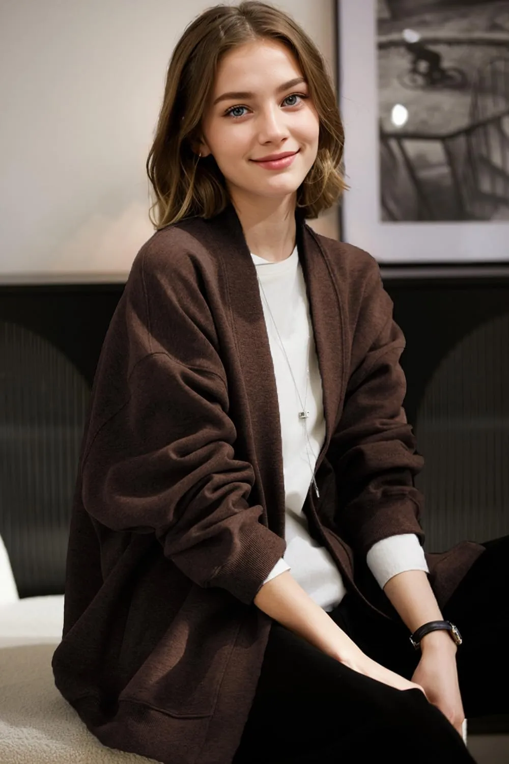 2025 Spring Streetwear Oversized Loose Lightweight Open Front Cardigan Sweaters for Women no Zip Up Casual Hoodies Sweatshirt