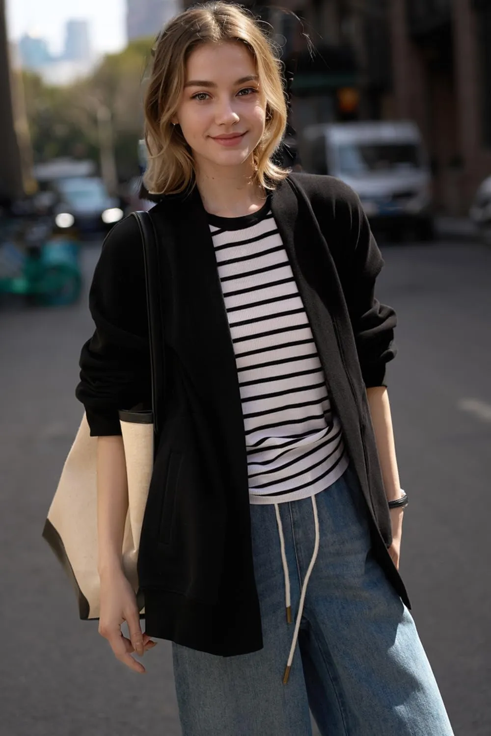 2025 Spring Streetwear Oversized Loose Lightweight Open Front Cardigan Sweaters for Women no Zip Up Casual Hoodies Sweatshirt