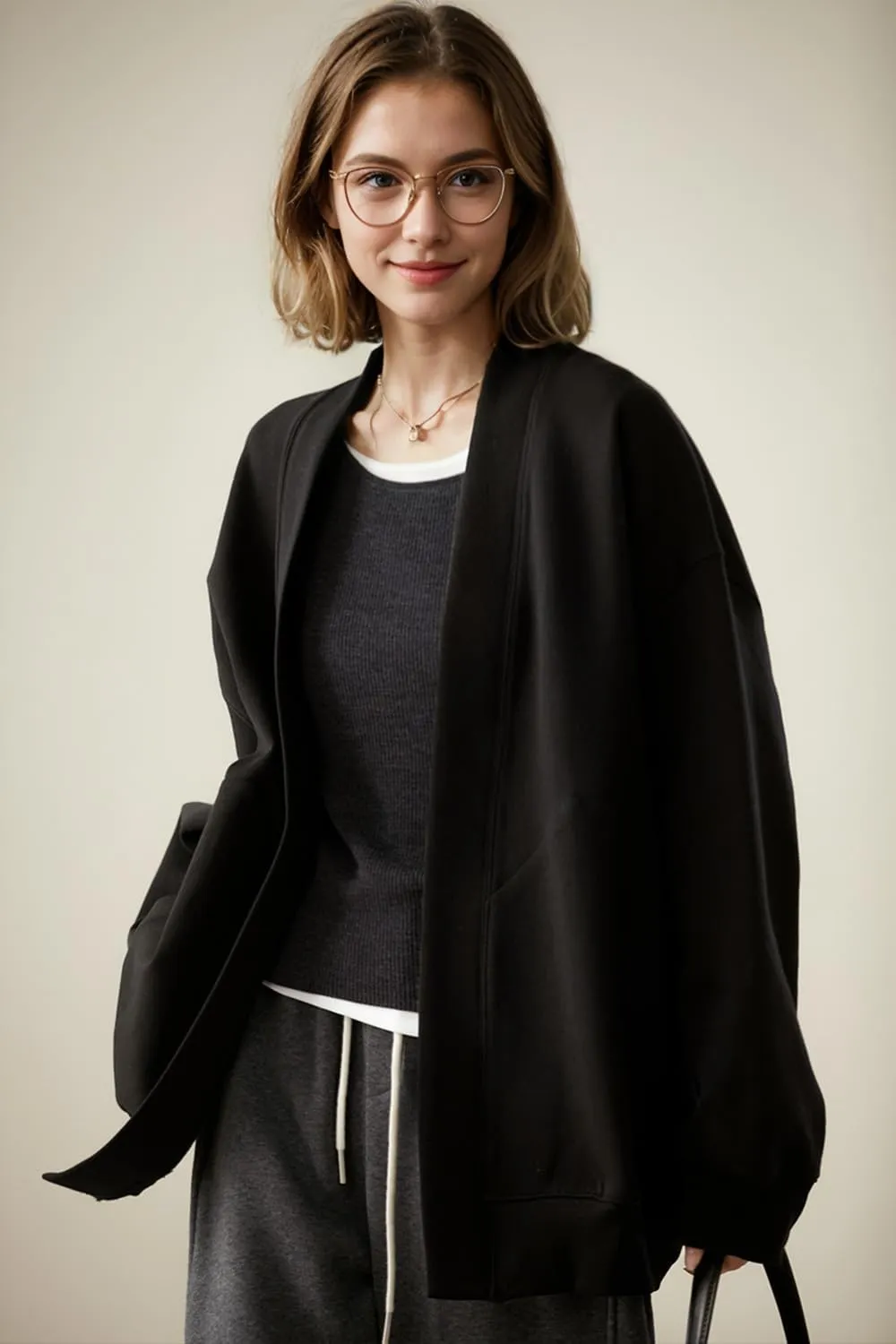 2025 Spring Streetwear Oversized Loose Lightweight Open Front Cardigan Sweaters for Women no Zip Up Casual Hoodies Sweatshirt