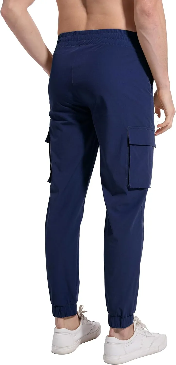 27" Cargo Joggers for Short Men Athletic Hiking Pants Casual Lightweight Sweatpants with Pockets