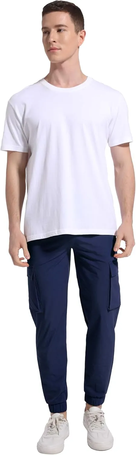 27" Cargo Joggers for Short Men Athletic Hiking Pants Casual Lightweight Sweatpants with Pockets