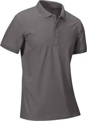 33,000ft Men's Golf Polo Shirts Short Sleeve Dry Fit Casual Workout Sports Athletic Tennis Performance Collared T-Shirt