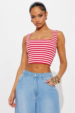 Ada Double Lined Tank - Red/White