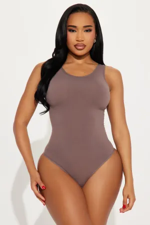 Always Snatched Seamless Scoop Neck Thong Bodysuit - Plum