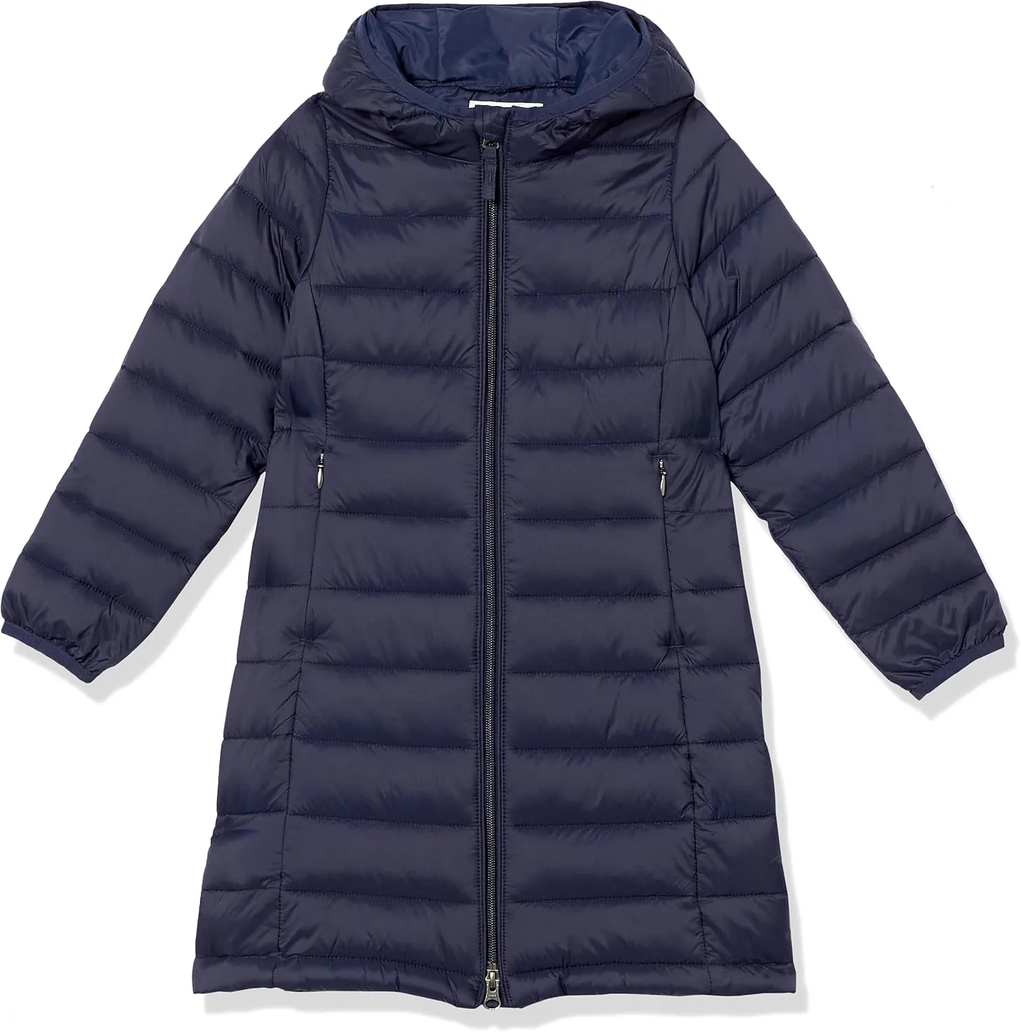 Amazon Essentials Girls and Toddlers' Long Lightweight Hooded Puffer Jacket