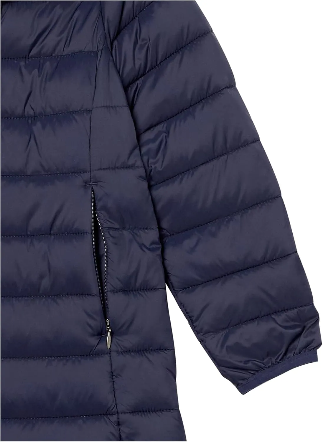 Amazon Essentials Girls and Toddlers' Long Lightweight Hooded Puffer Jacket