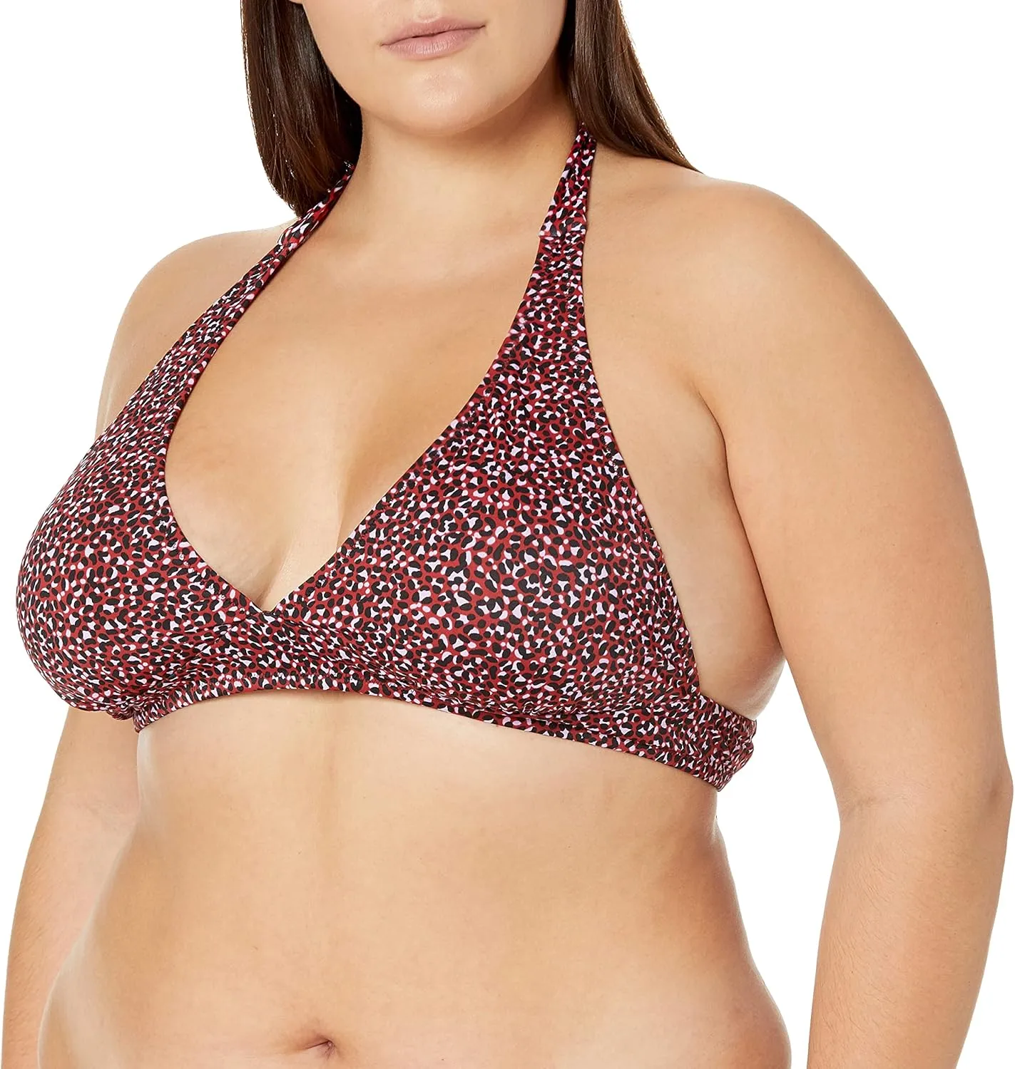 Amazon Essentials Women's Light-Support Tie Halter Bikini Swimsuit Top (Available in Plus Size)
