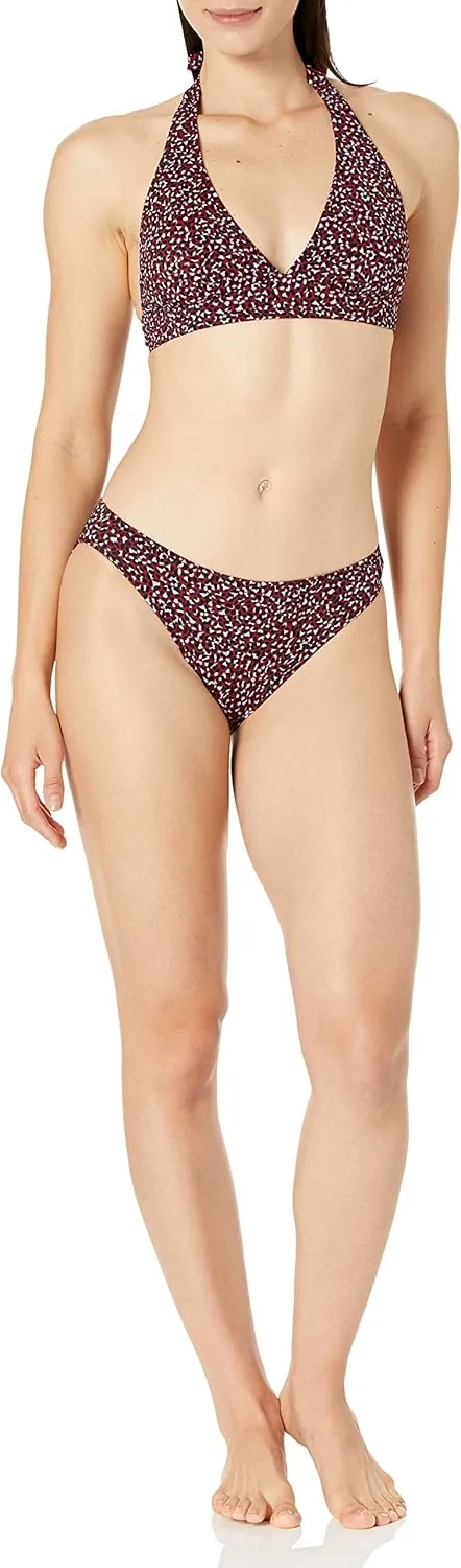 Amazon Essentials Women's Light-Support Tie Halter Bikini Swimsuit Top (Available in Plus Size)