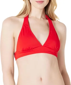 Amazon Essentials Women's Light-Support Tie Halter Bikini Swimsuit Top (Available in Plus Size)