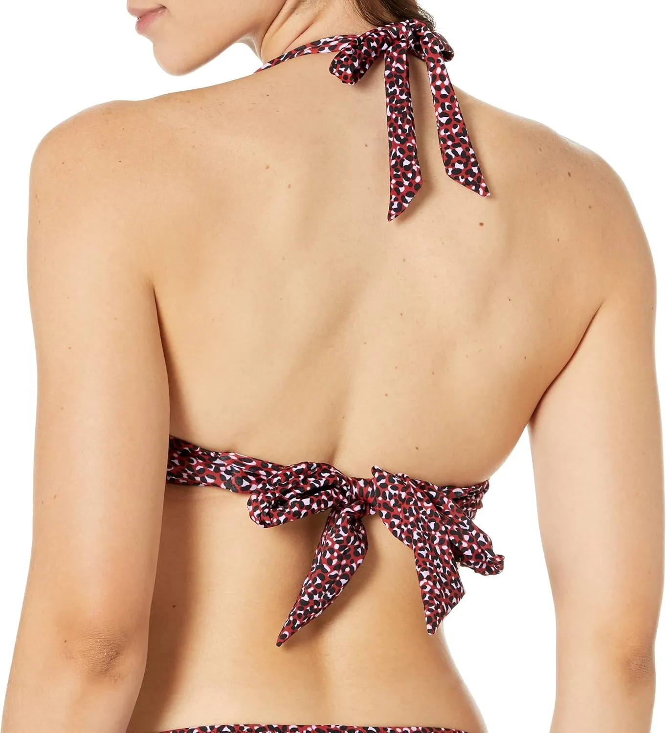 Amazon Essentials Women's Light-Support Tie Halter Bikini Swimsuit Top (Available in Plus Size)