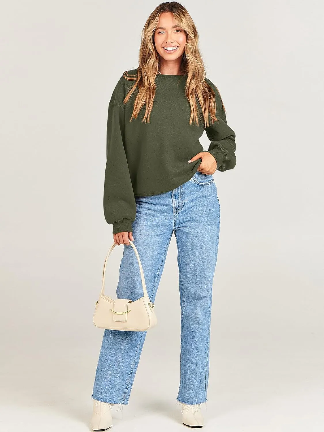 ANRABESS Women's Sweatshirts Crewneck Fleece Oversized Pullover Hoodies Cute Shirts Tops Teen Girls Preppy Clothes 2025
