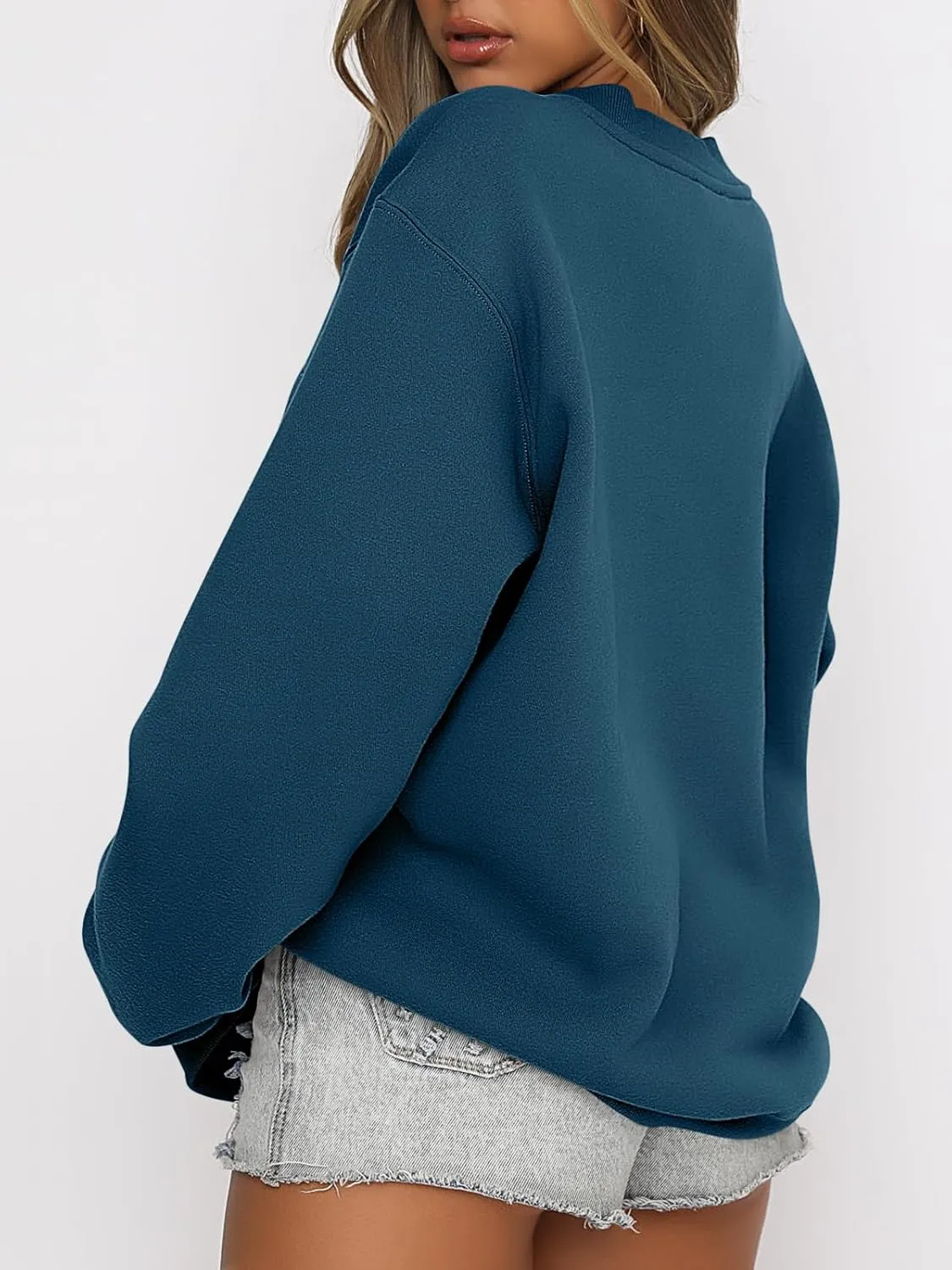 ANRABESS Women's Sweatshirts Crewneck Fleece Oversized Pullover Hoodies Cute Shirts Tops Teen Girls Preppy Clothes 2025