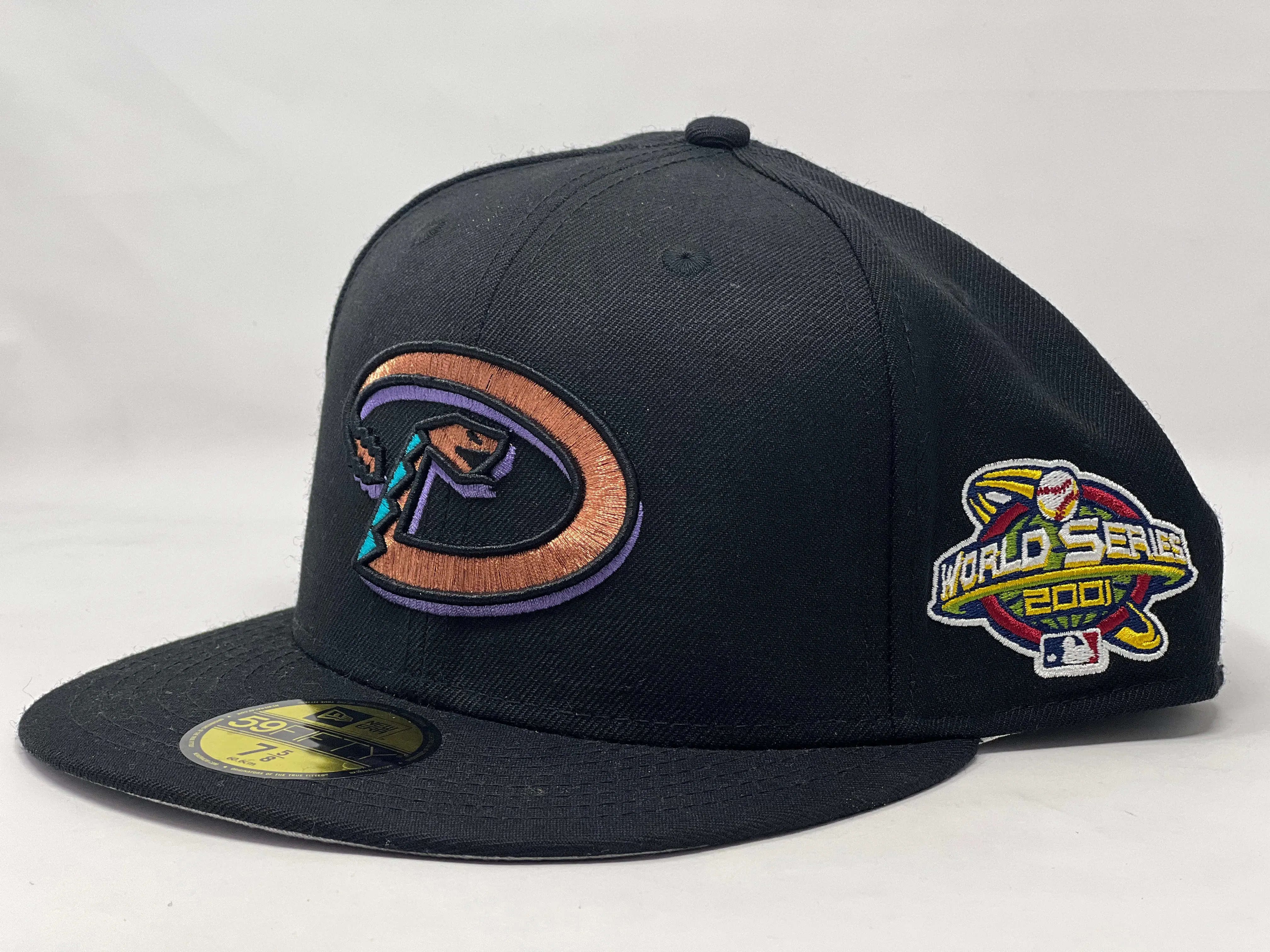 Arizona Diamondbacks 2001 World Series Gray Brim New Era Fitted Hat