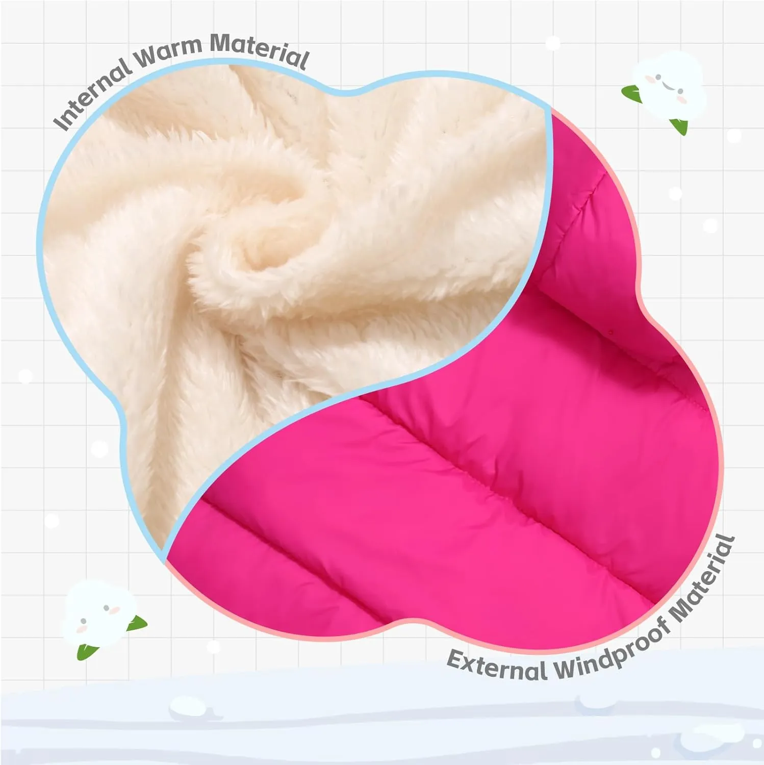 Baby Boys Girls Winter Coats for Toddler Kids Infants Baby Light Puffer Warm Thick Hooded Down Jacket for 2-7 Years