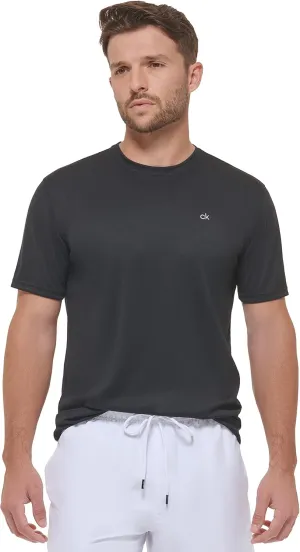 Calvin Klein Men's Standard Light Weight Quick Dry Short Sleeve 40  UPF Protection Active Top