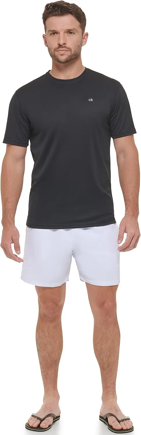 Calvin Klein Men's Standard Light Weight Quick Dry Short Sleeve 40  UPF Protection Active Top