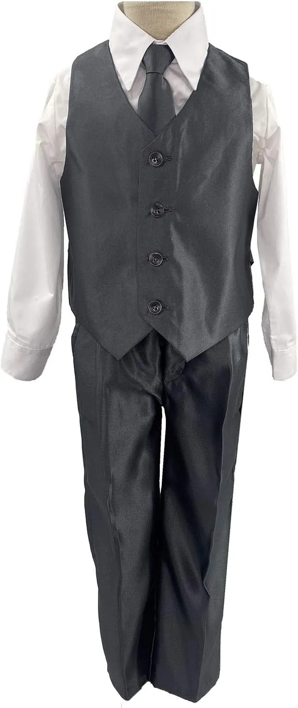 Charcoal Grey Boys Suit,Light Grey Toddler,Ring Bearer,Kids Gray Tuxedo,Communion,Boys' Suits,Trajes para Nios de Vestir