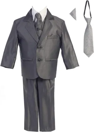 Charcoal Grey Boys Suit,Light Grey Toddler,Ring Bearer,Kids Gray Tuxedo,Communion,Boys' Suits,Trajes para Nios de Vestir