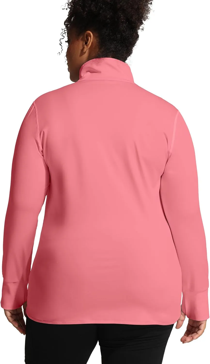 COOTRY Women's Plus Size Athletic Jackets Zip Up Lightweight Workout Running Track Jackets with Thumb Holes