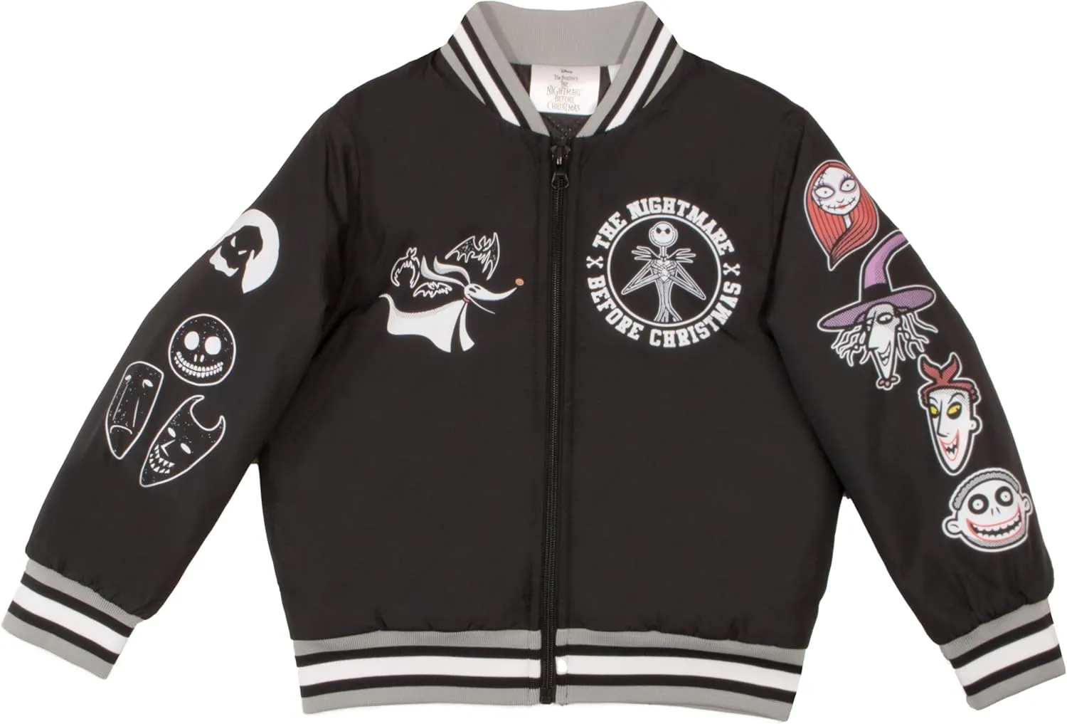 Disney Nightmare Before Christmas Varsity Bomber Jackets for Boys Jack Skellington Coats
