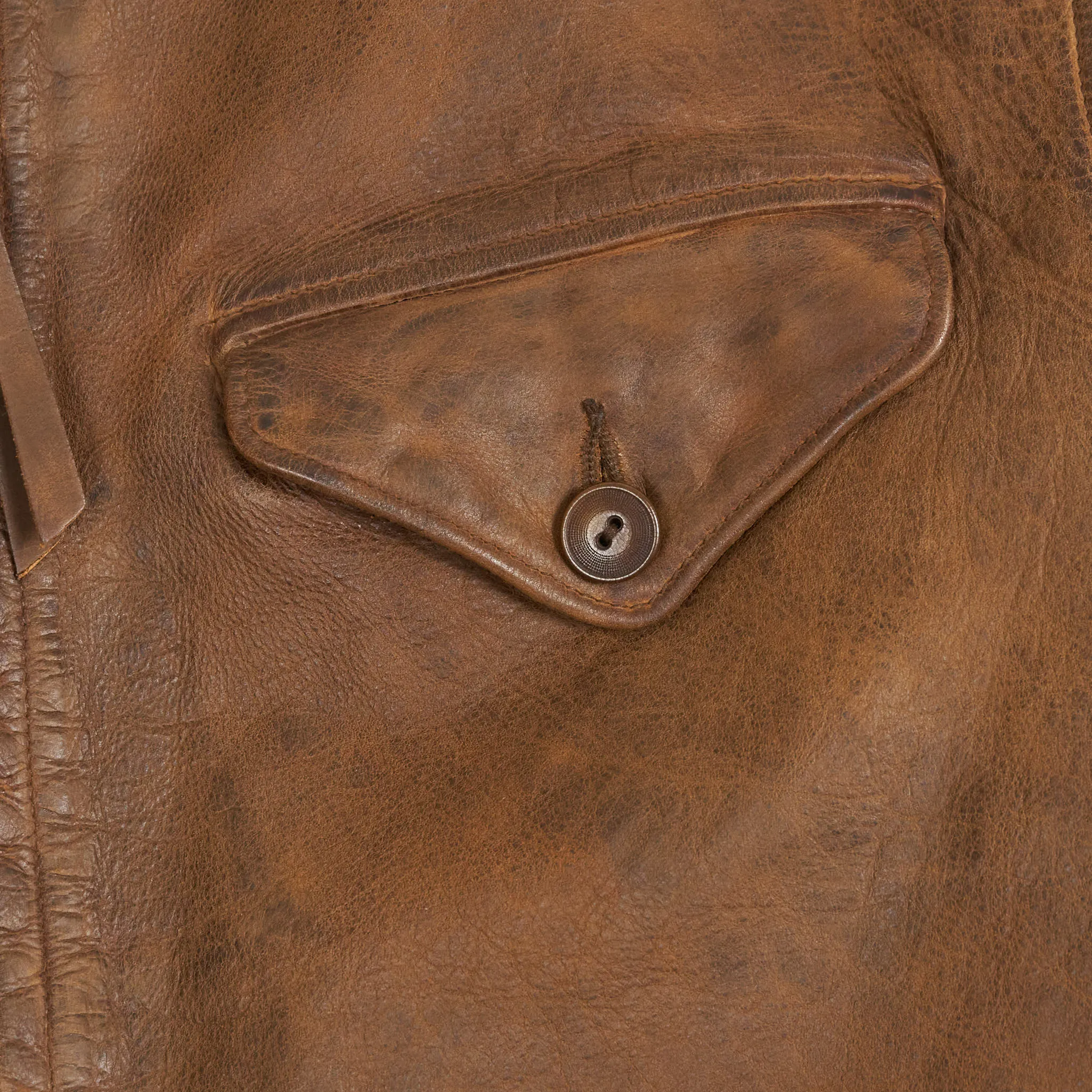 Double RL Shearling- Collar Leather Jacket
