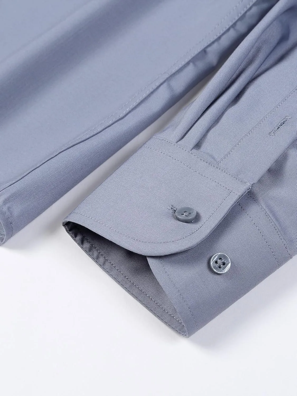 FAHIZO Men's Dress Shirt Regular Fit Soild Business Formal Long Sleeve Button Up Stretch Shirts