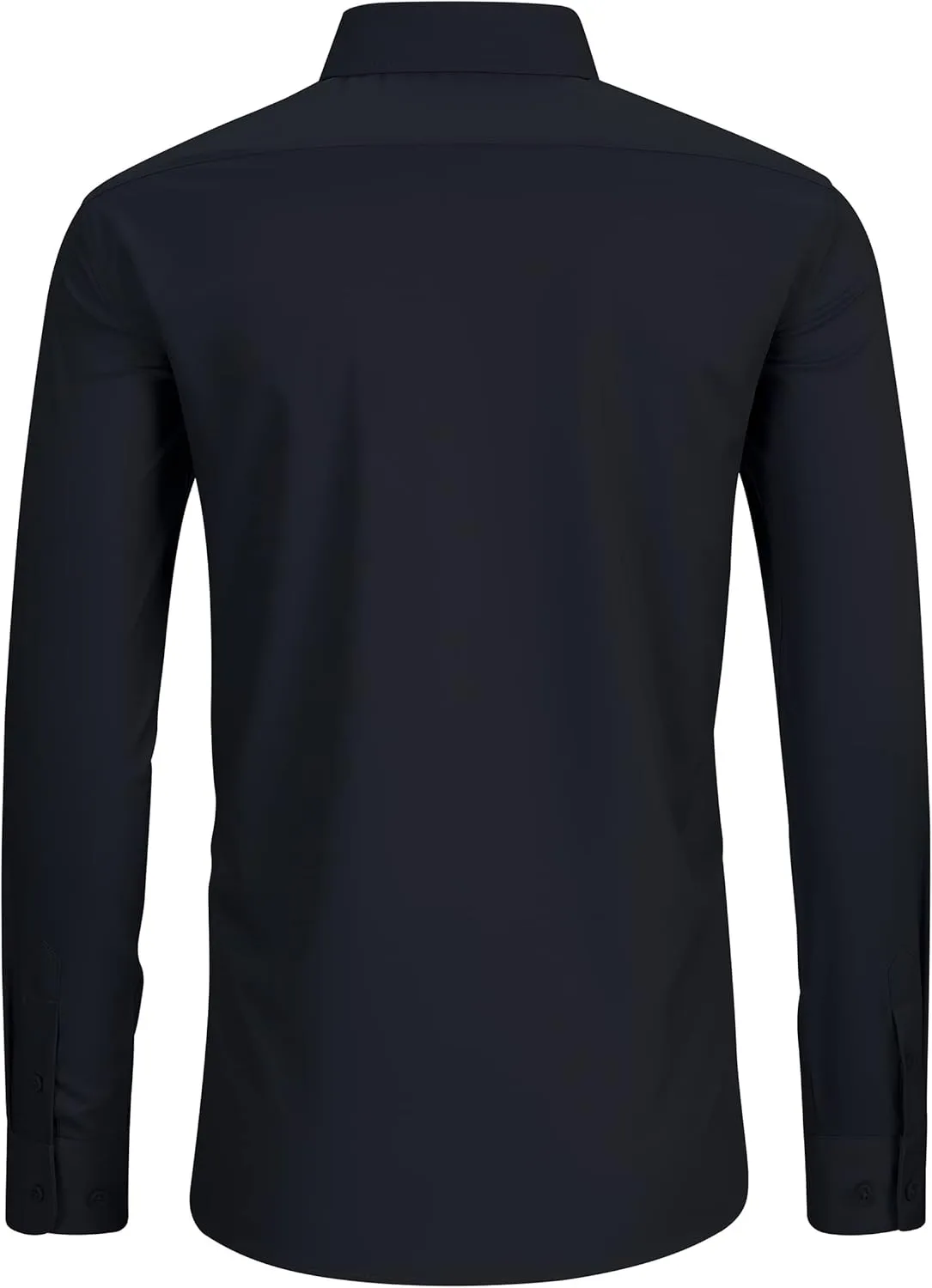 FAHIZO Men's Dress Shirt Regular Fit Soild Business Formal Long Sleeve Button Up Stretch Shirts