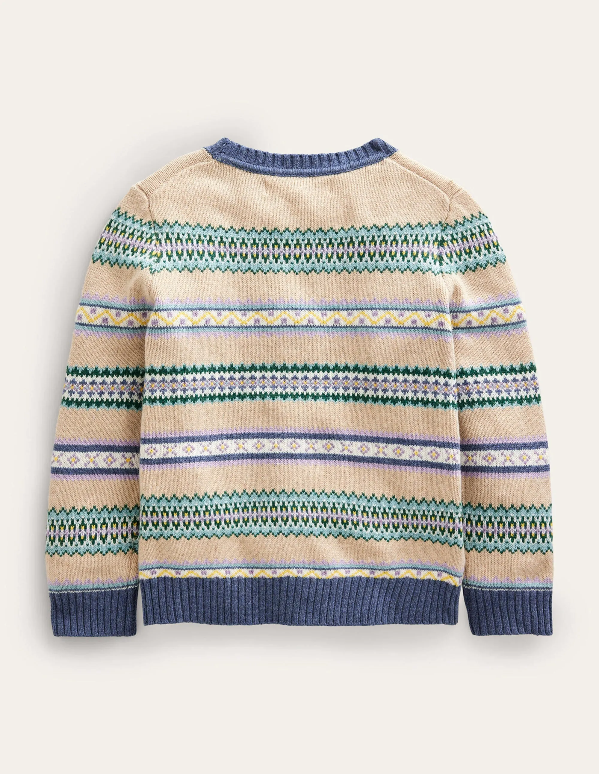 Fair Isle Stripe Crew Jumper-Soft Multi Stripe