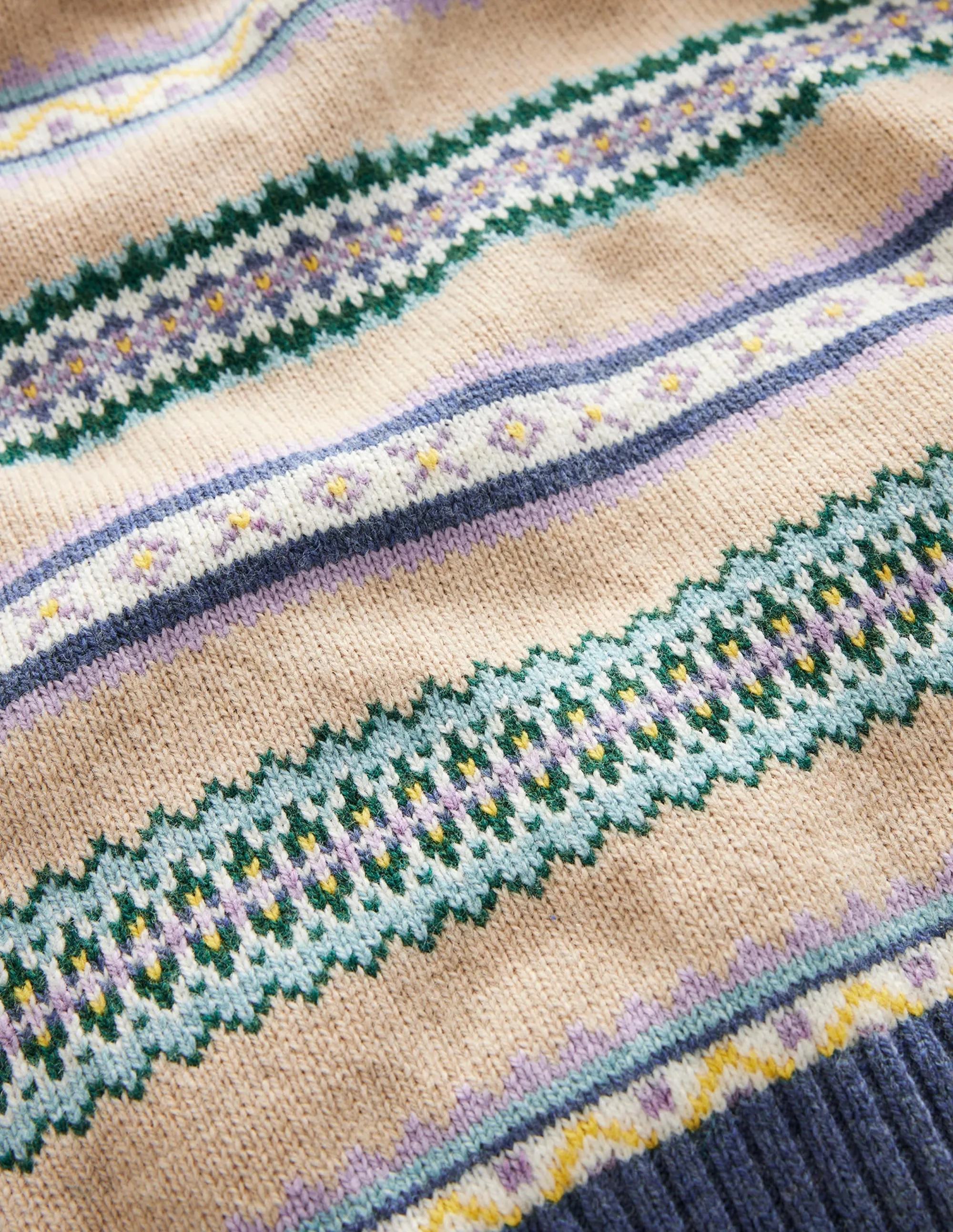 Fair Isle Stripe Crew Jumper-Soft Multi Stripe