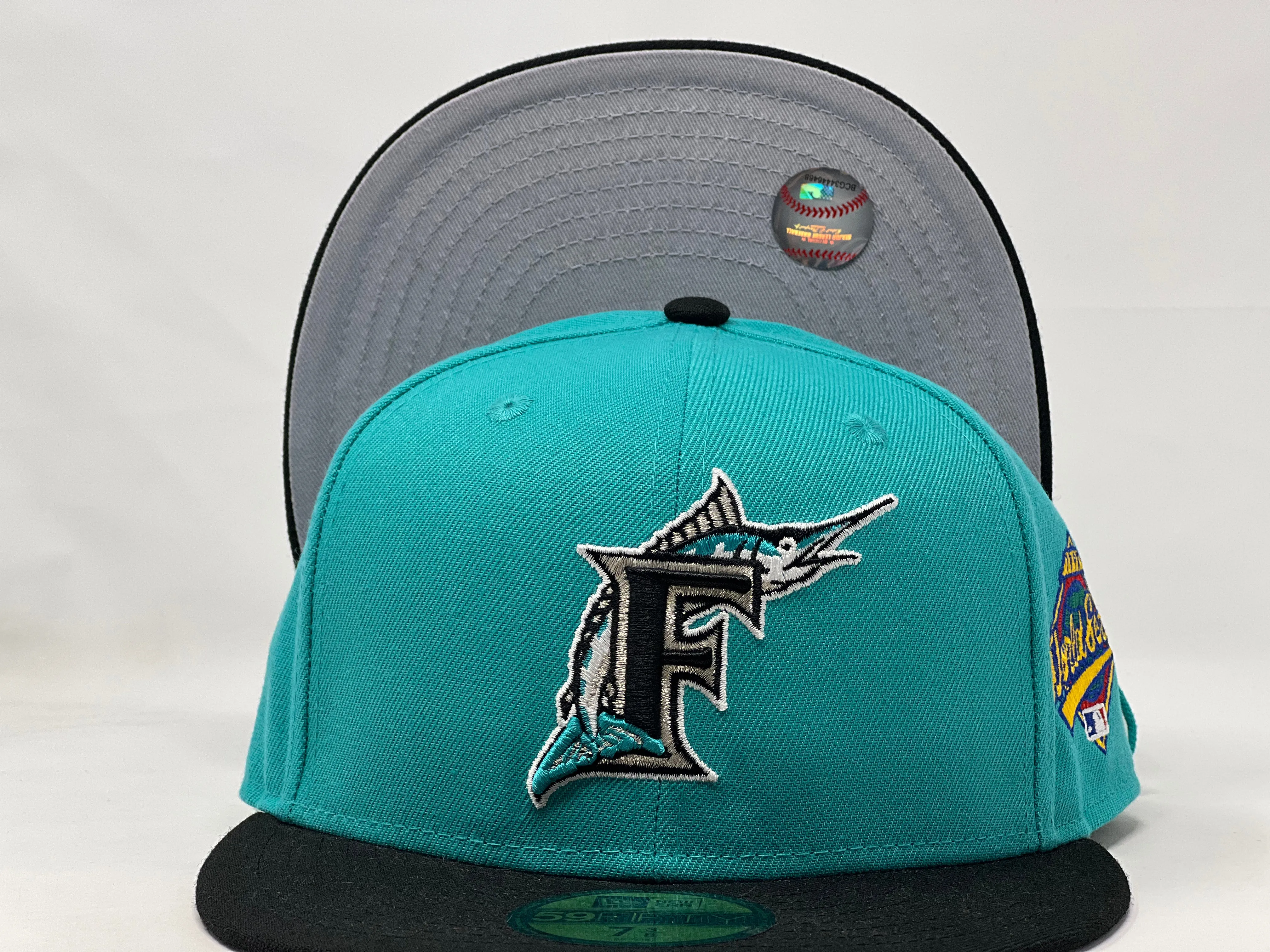 FLORIDA MARLINS 1997 WORLD SERIES GRAY BRIM NEW ERA FITTED HAT