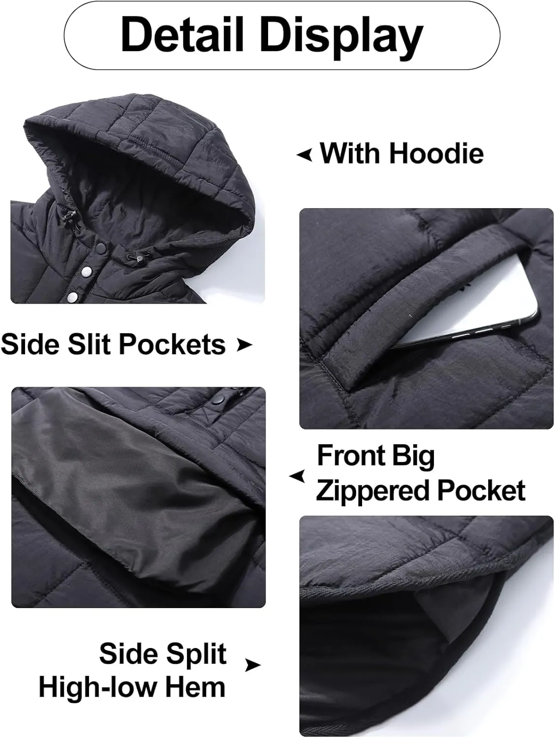 Flygo Women Quilted Pullover Puffer Vest Jacket Oversized Lightweight Sleeveless Down Vests Outerwear