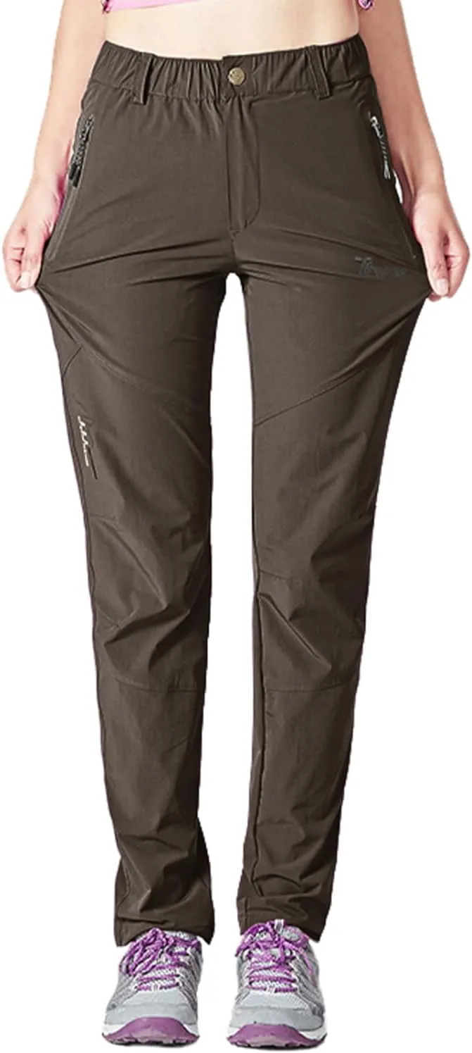 Gopune Women's Outdoor Hiking Pants Lightweight Quick Dry Water Resistant Mountain Trouser
