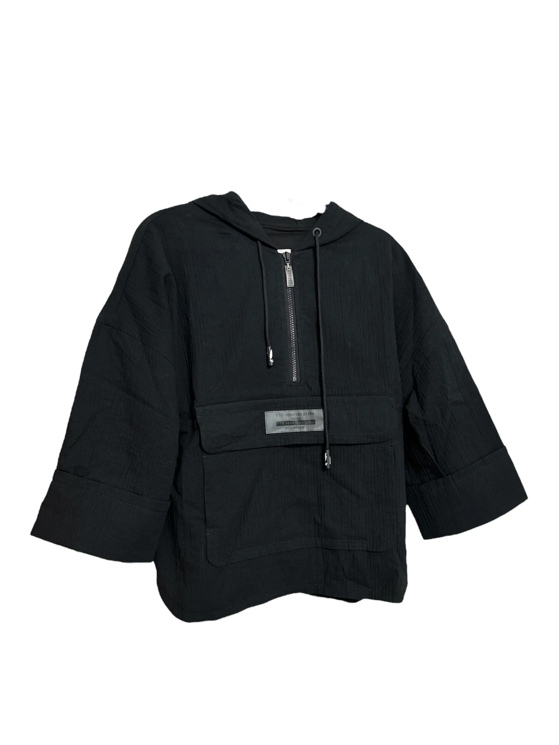 Half -Zip Front Kangaroo Pocket Cotton Hoodie