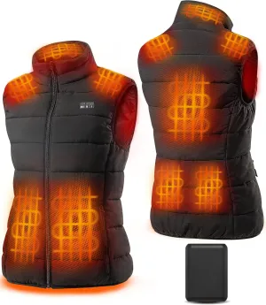 Heated Vest Jackets for Women With Rechargeable Up to 14H Life3S Rapid Heating Insulate Vest With Light-Off Design