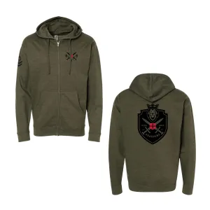 Iron Sharpens Iron OD Green Zip-Up Hoodie