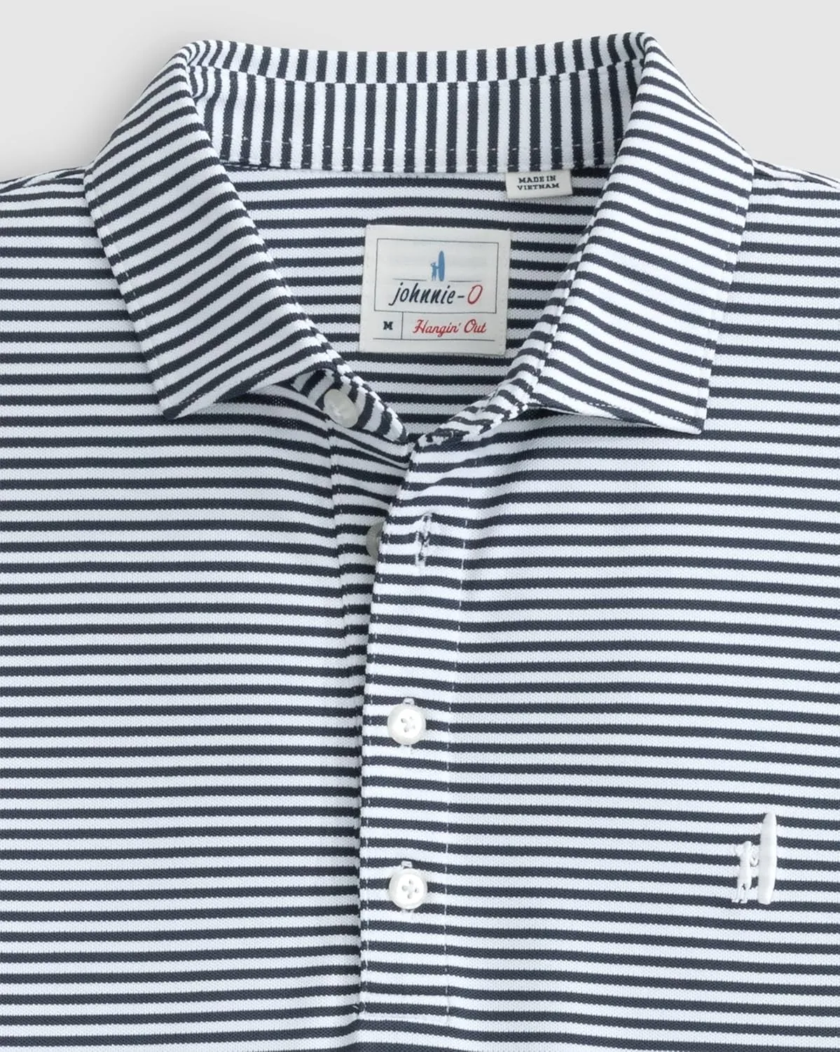 johnnie-O Performance Mesh Polo - Hunter Stripe