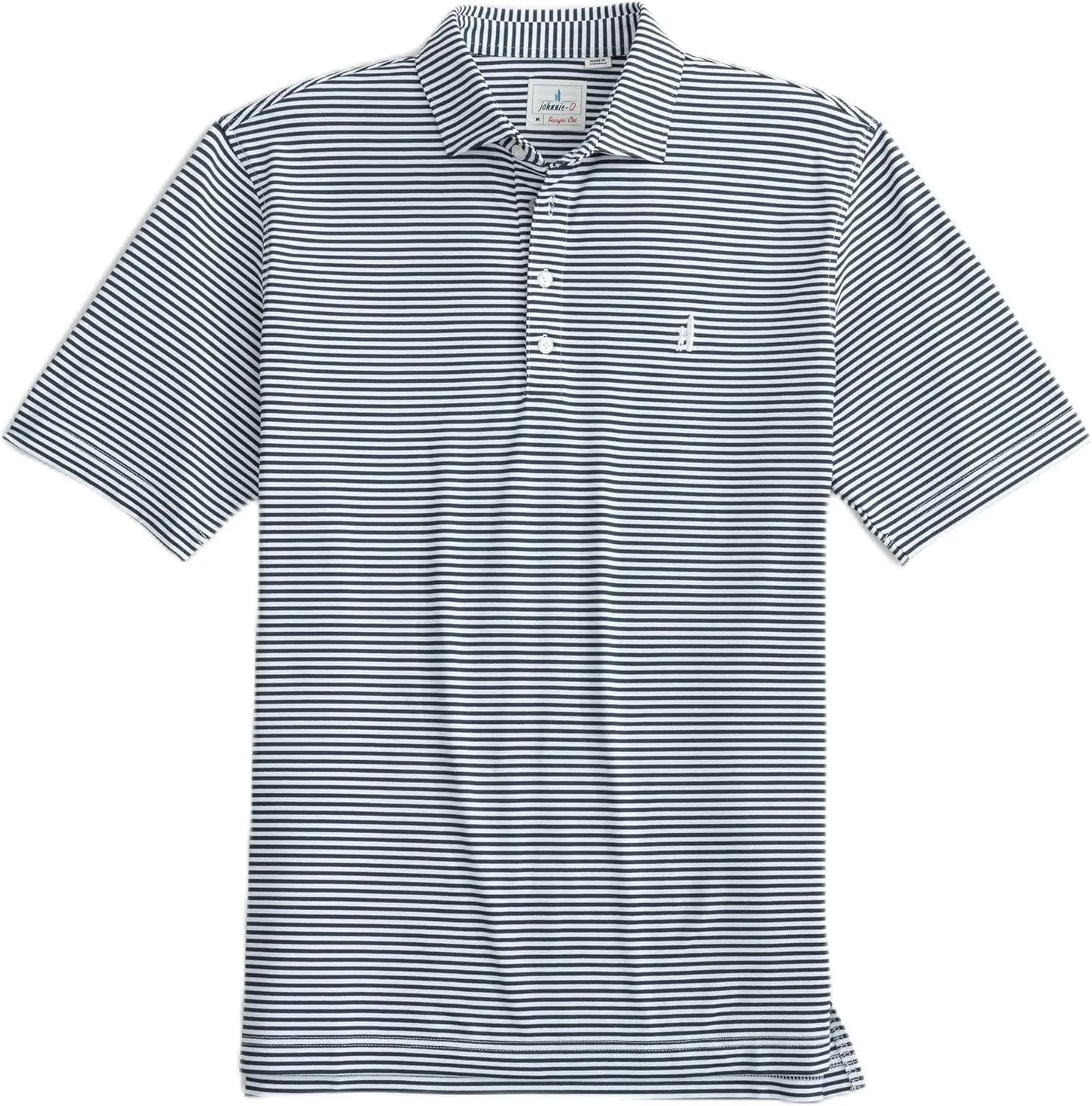 johnnie-O Performance Mesh Polo - Hunter Stripe