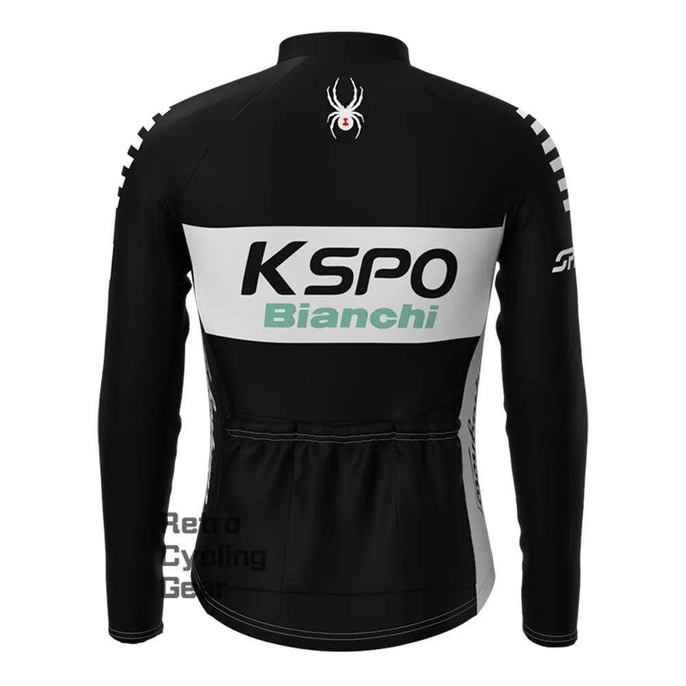 KSPO Bianchi Fleece Retro Long Cycling Kits