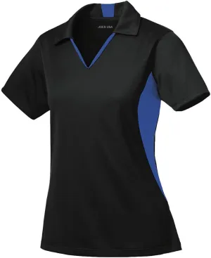 Ladies Moisture Wicking 2 Tone Micropique Golf Polos in Sizes XS-4XL