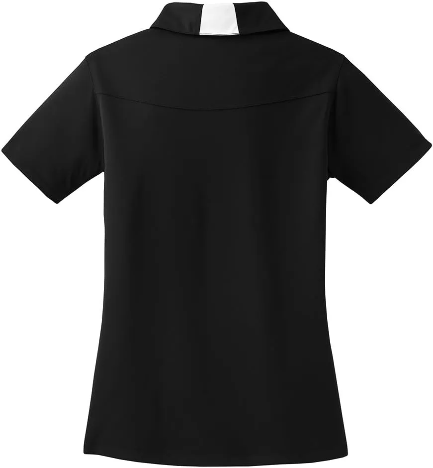 Ladies Moisture Wicking 2 Tone Micropique Golf Polos in Sizes XS-4XL