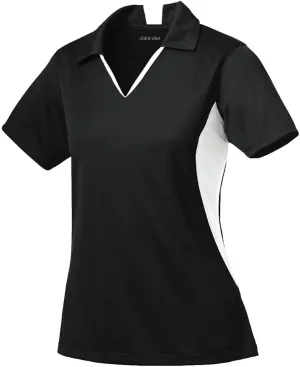 Ladies Moisture Wicking 2 Tone Micropique Golf Polos in Sizes XS-4XL