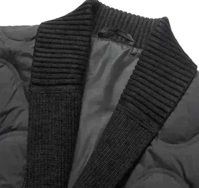 Light Luxury Men's Mid-length Down Jacket Dad Wear Winter jacket