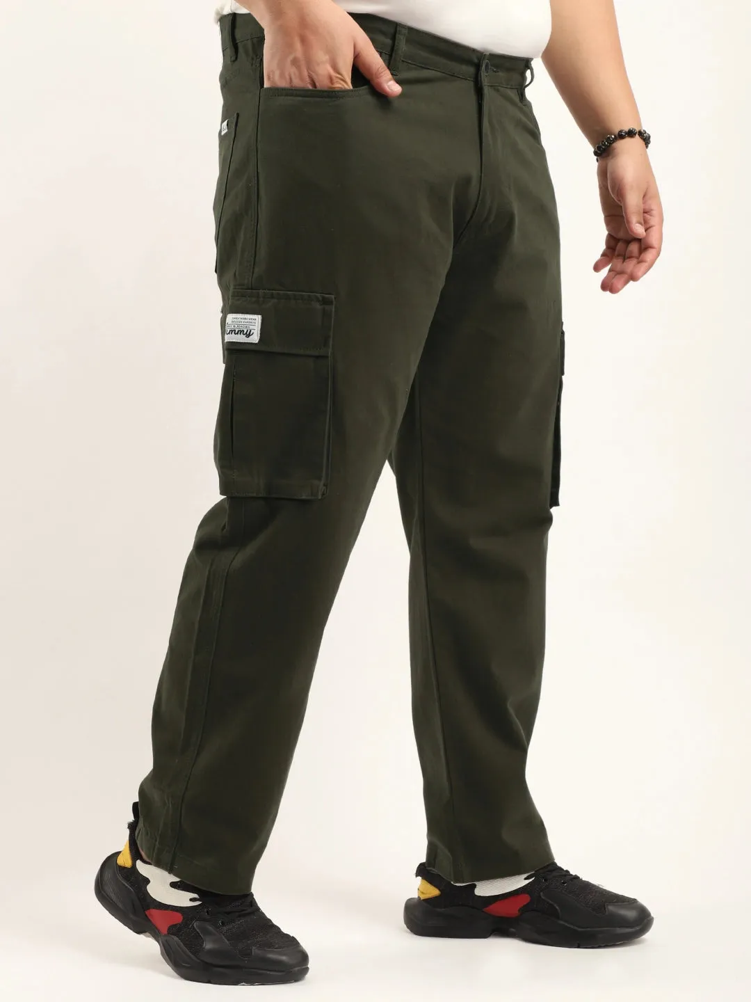 London Loadout Dark Olive Cotton Twill Plus Size Cargo