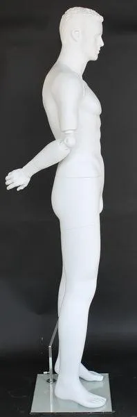 Male White Mannequin with Movable Elbows MM-SFM20WT