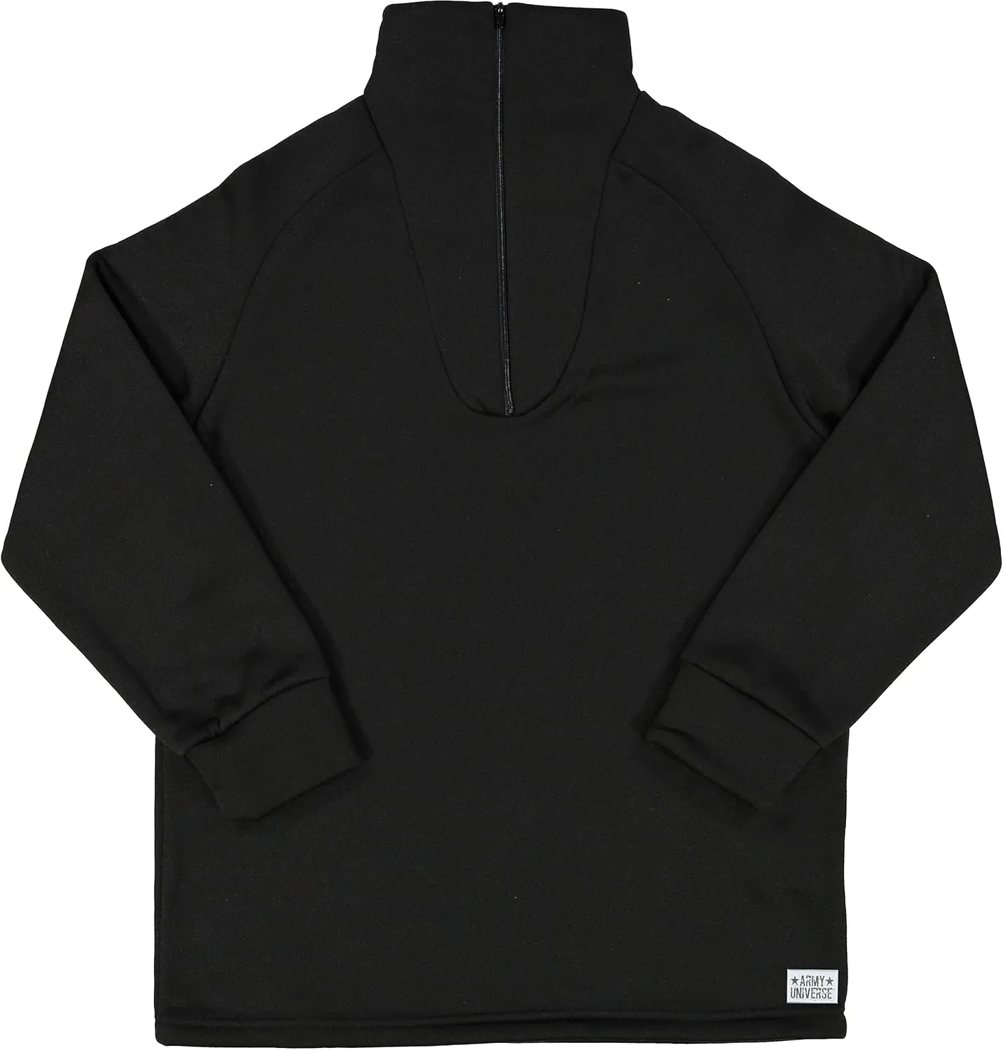 Men's Cold Weather Fleece-Lined Zip UP Thermal ECWCS Undershirt Top Winter Underwear Shirt