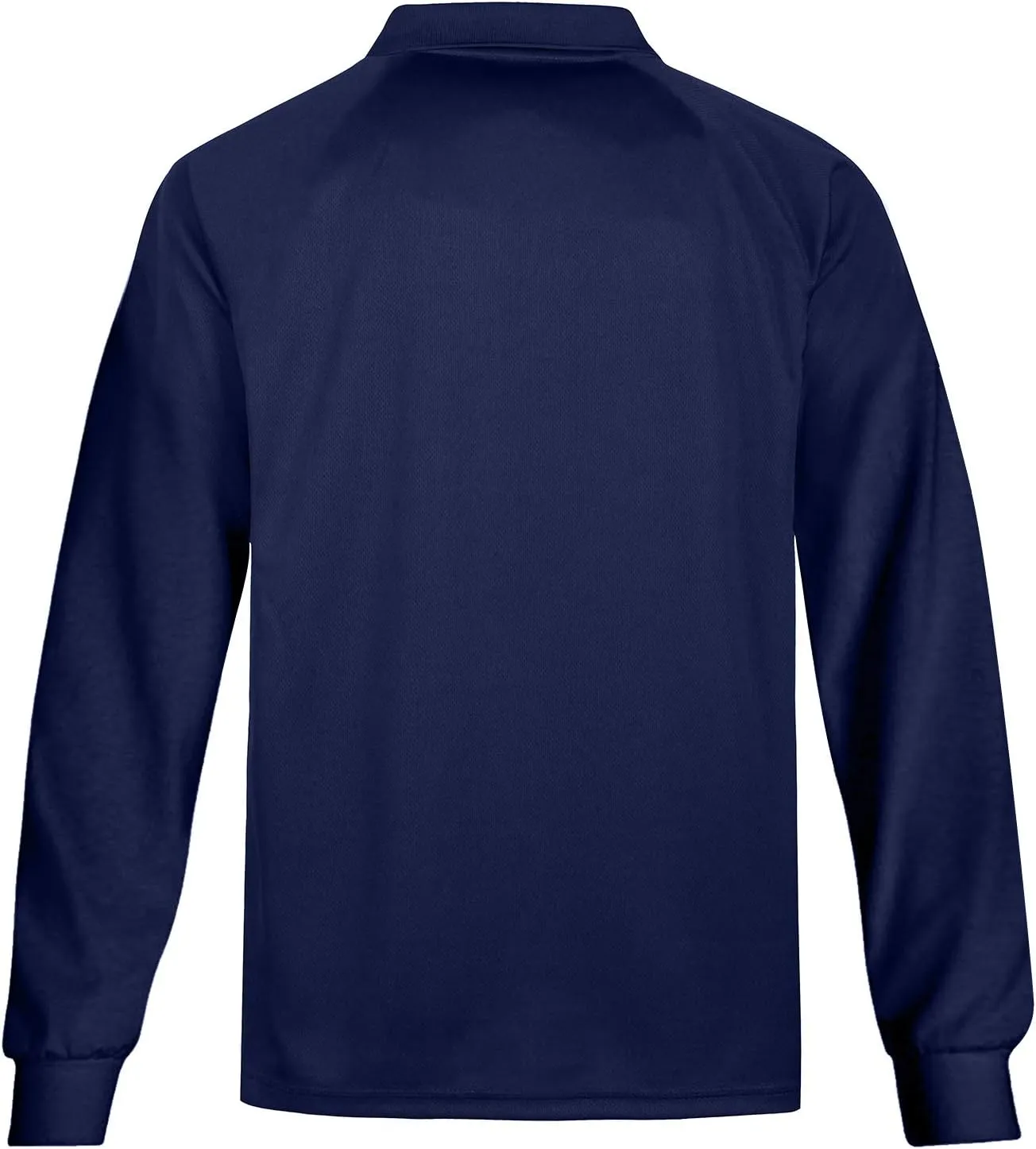 MOHEEN Men's Casual Solid Golf Shirts Outdoor Quick Dry Long Sleeve Moisture Wicking Performance Polo Shirt with Pocket