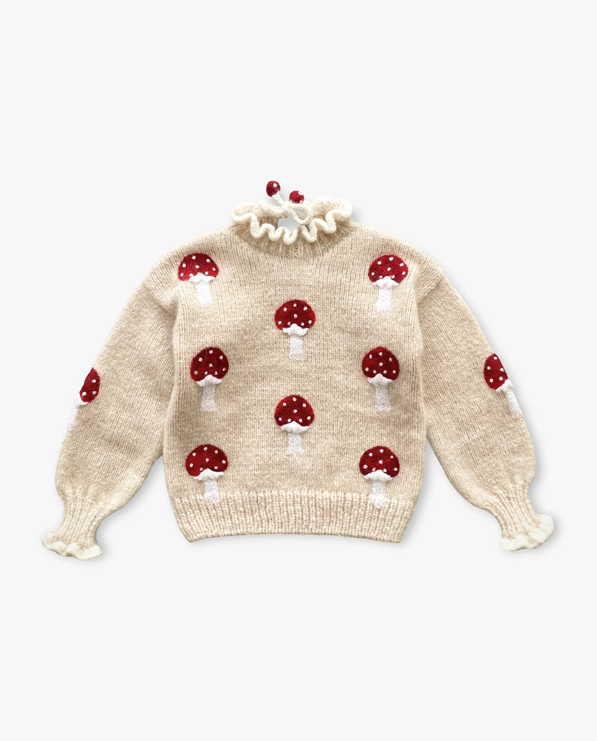 Mushrooms pullover | wheat