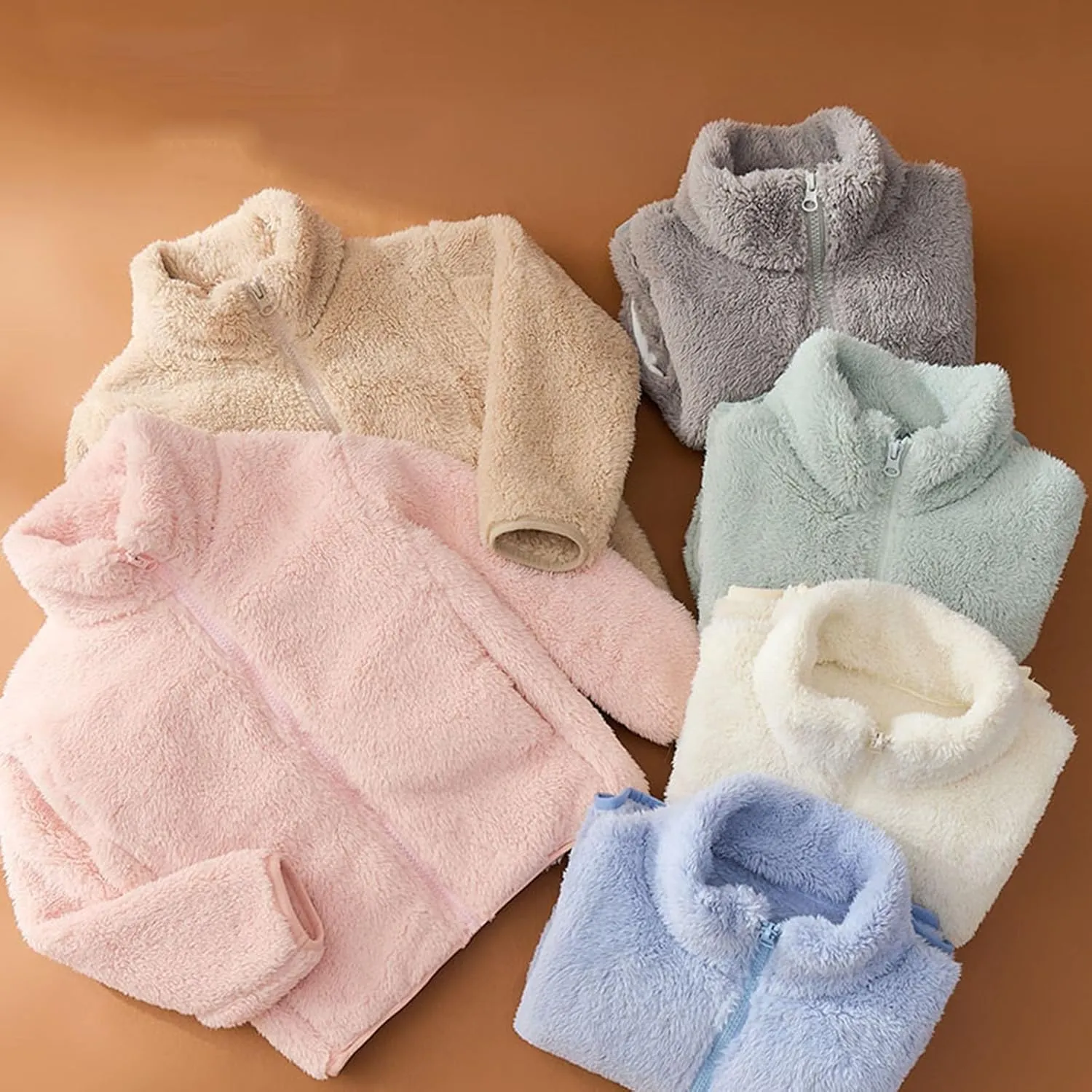 Newborn Baby Girls Warm Cloak Coat Cute Winter Furry Cape Jacket Fluffy Fleece Outwear Long Sleeve Sweet Outfit with Bowknot